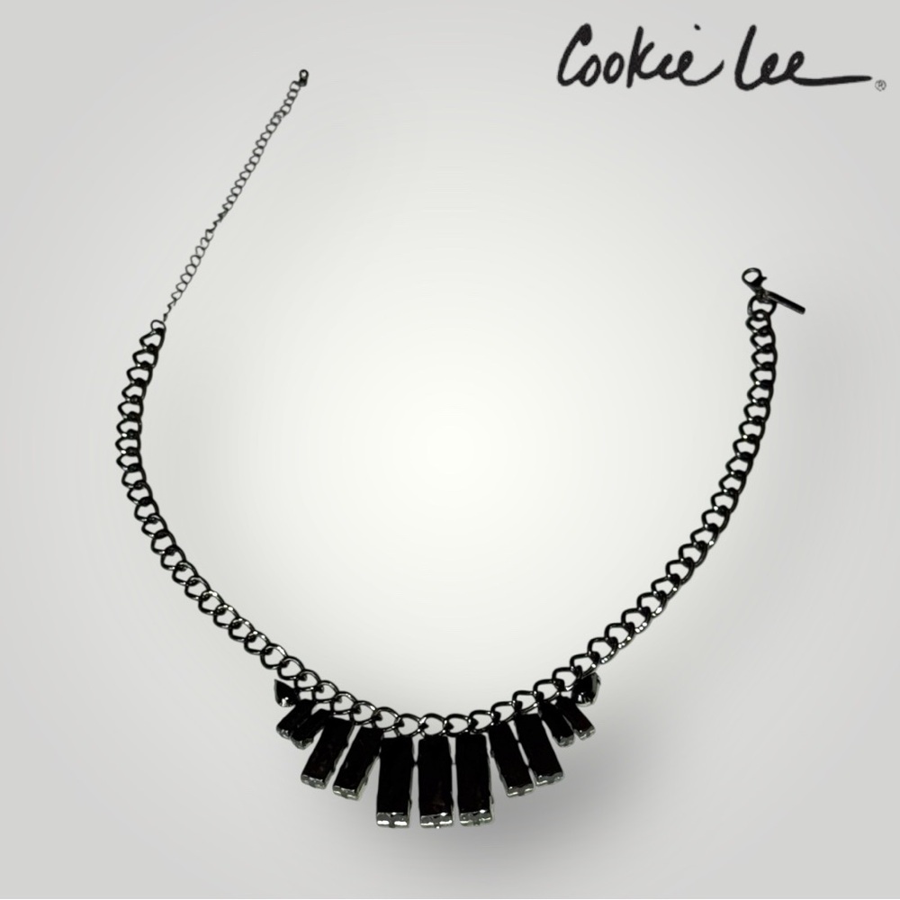 🛍️SALE🛍️ Cookie Lee Genuine Crystal Women’s Statement Necklace - Picture 3 of 4